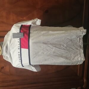 Tommy Hilfiger Logo classic white tee shirt NWT